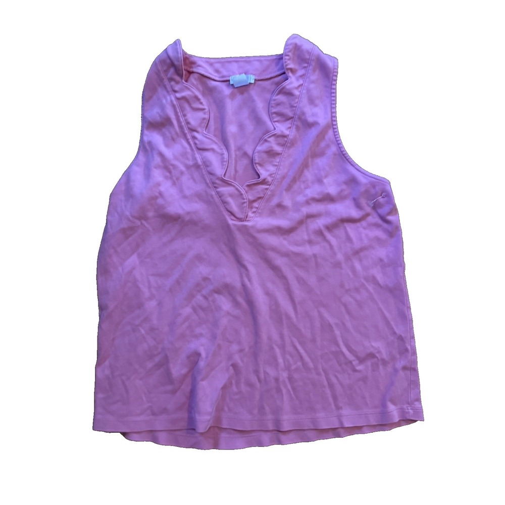 Lake Women' s Size Small Pink Scalloped Tank Top
